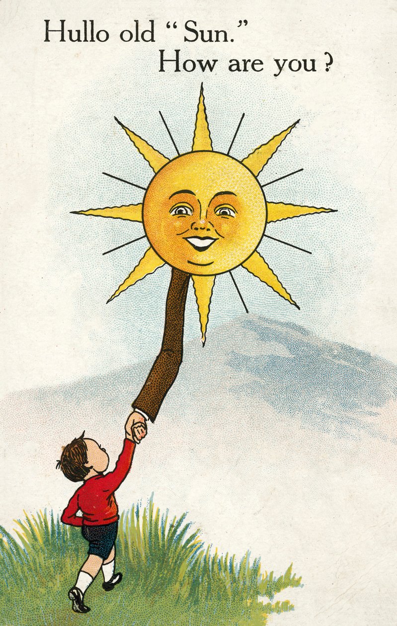 Boy Saying Hello to the Sun by English School