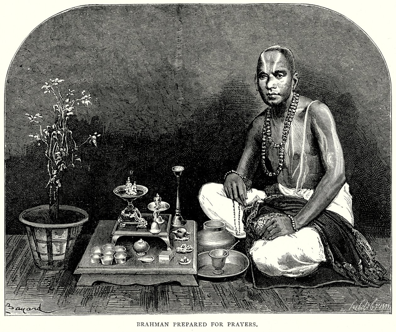 Brahman Prepared for Prayers by English School