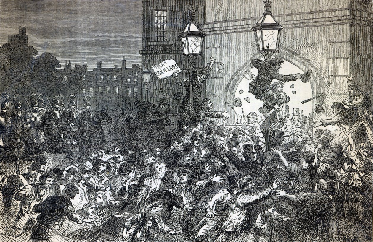 Bread Riot at the Entrance to the House of Commons in 1815 by English School