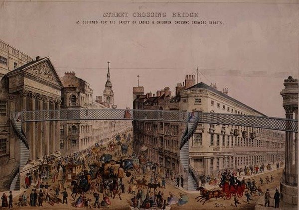 Bridge Over the Street at Mansion House, c.1862 by English School