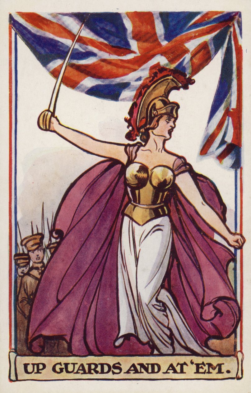 Britannia with Soldiers and Union Flag by English School