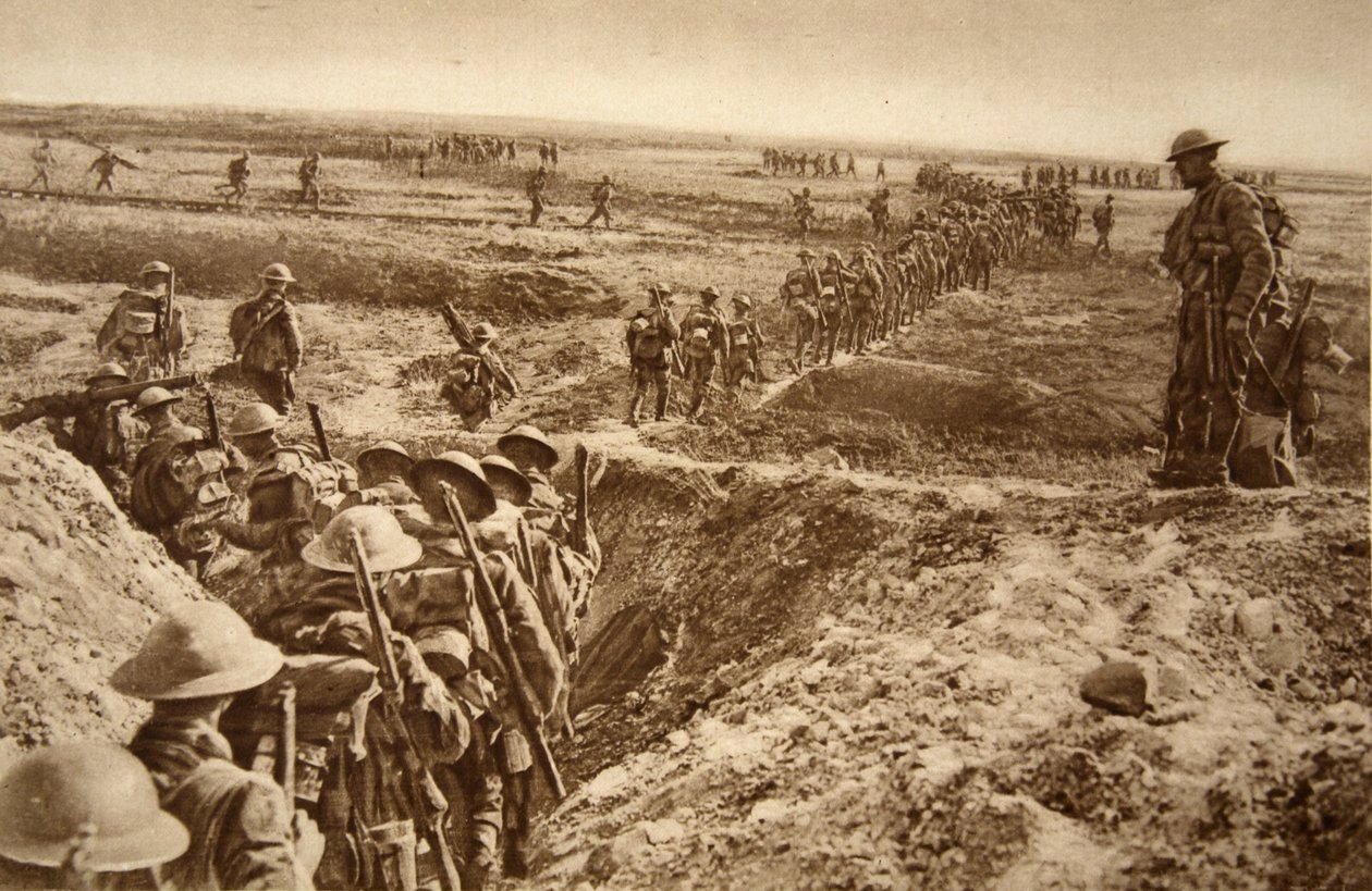 British Infantry Move Forward in the Advance on Cambrai by English School
