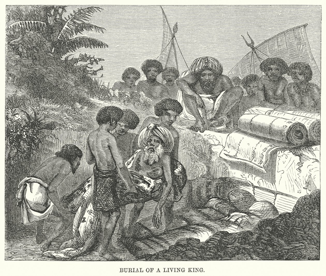 Burial of a Living King by English School