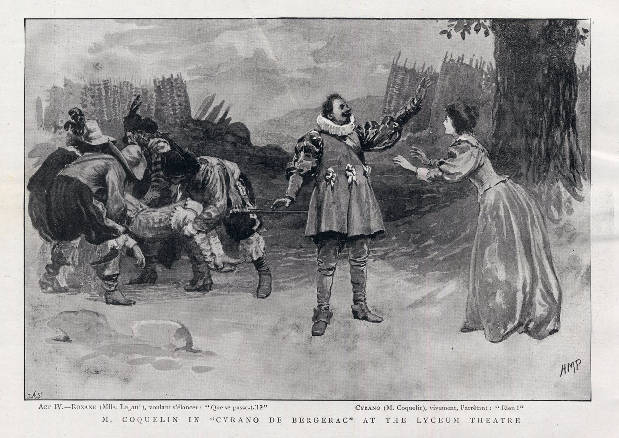 Constant Coquelin Aine (Elder) English Actor in the Role of Cyrano de Bergerac at the Lyceum Theatre, London 1898 by English School