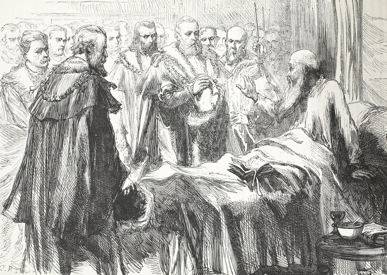 Calvin addressing the Council for the last time by English School