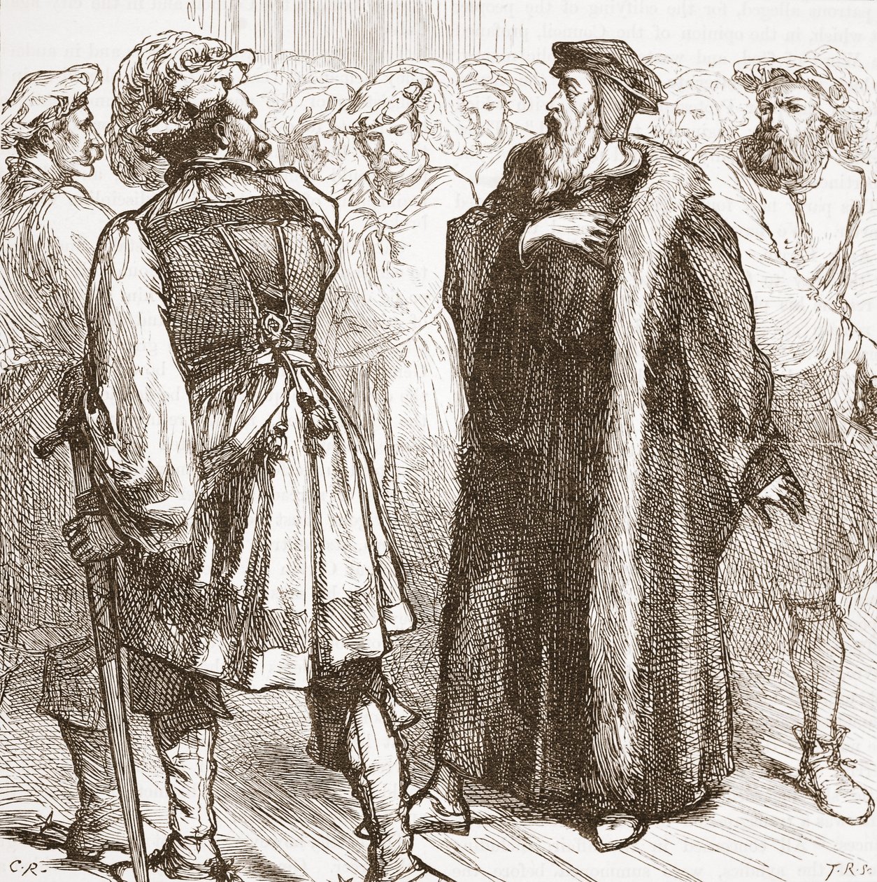 Calvin before his enemies in the Council by English School