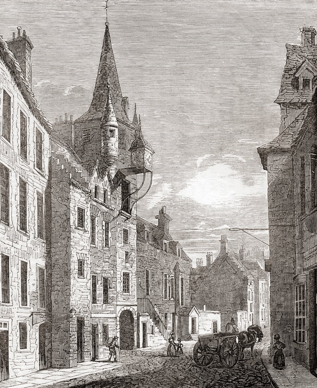 Canongate Jail, Edinburgh, Scotland, from Old England: A Pictorial Museum, Published 1847 by English School