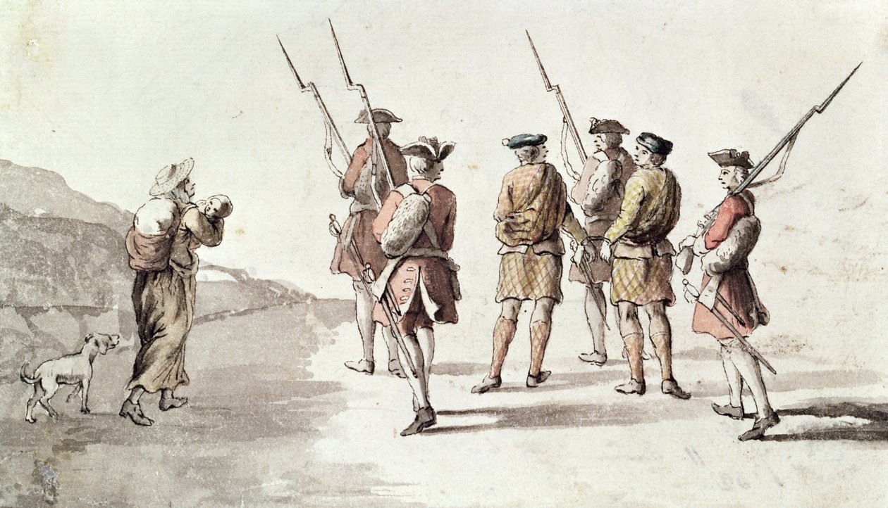 Capture of the Rebel, Simon Fraser, Lord Lovat by English School