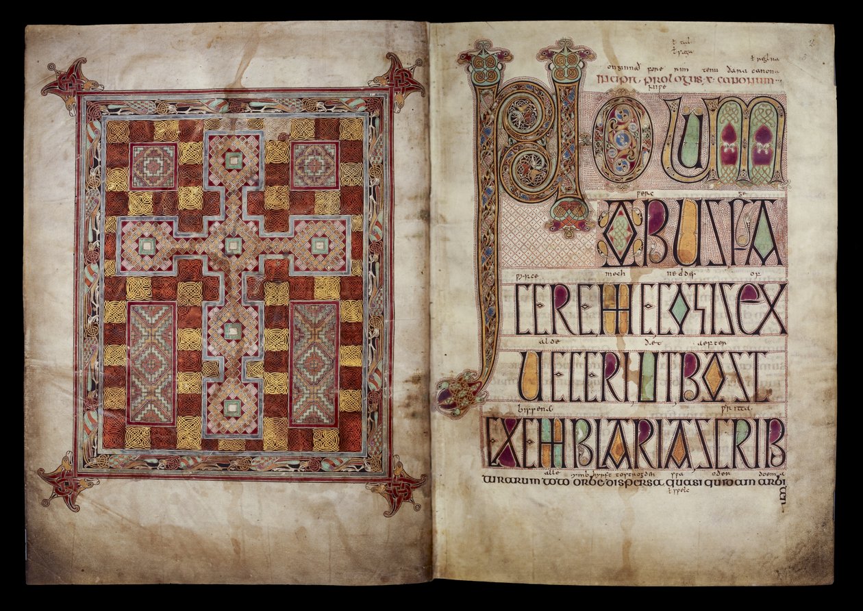 Carpet Page and Incipit Page Introducing St. Jerome