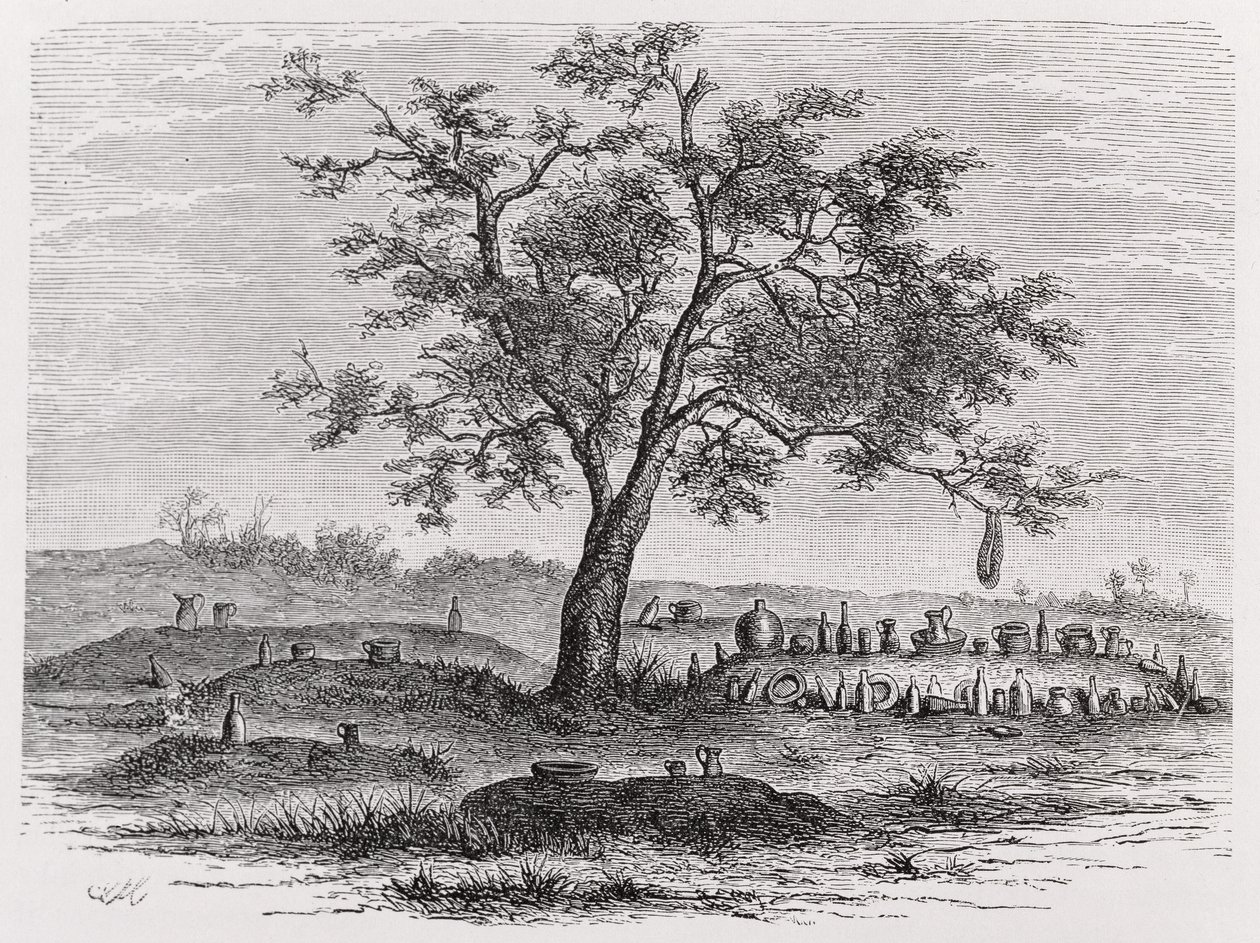 Cemetery and sacred tree in Mbinda, from 