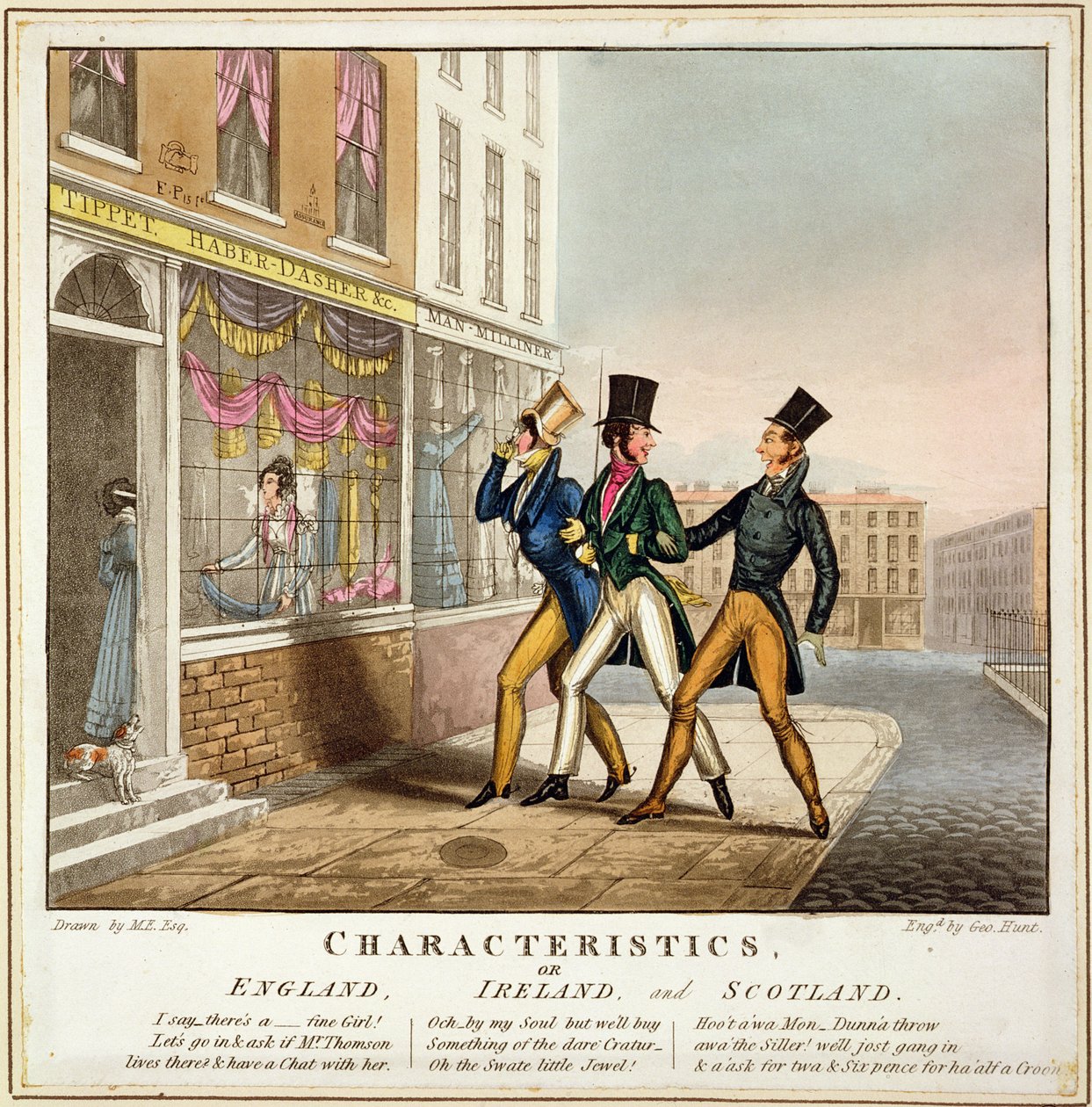 Characteristics - England, Ireland and Scotland, engraved by George Hunt by English School