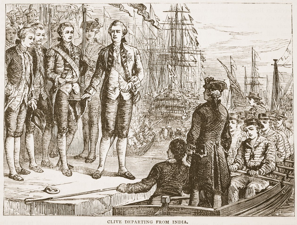 Clive Departing from India, Illustration from Cassell