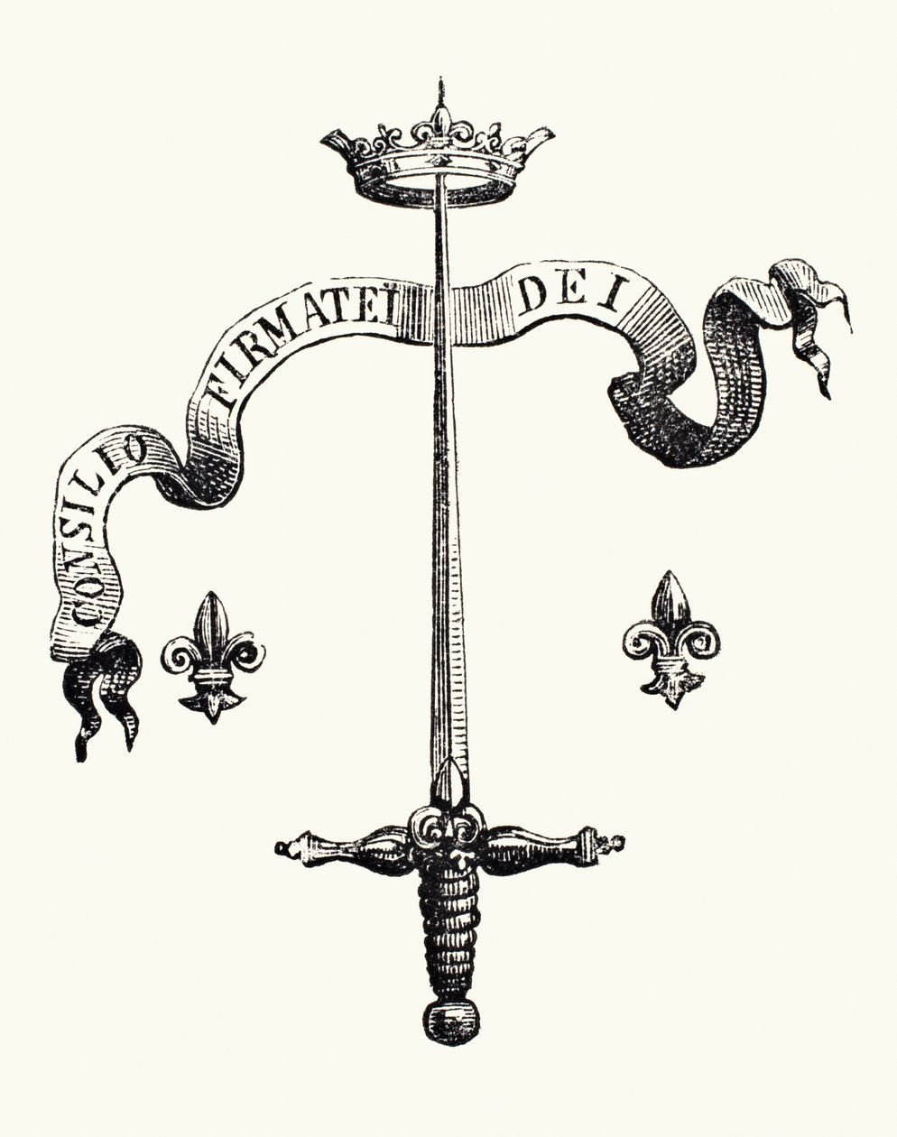 Coat of arms of the family of Joan of Arc, 1878 by English School