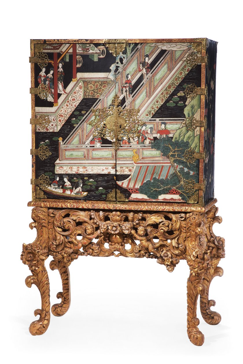 Coromandel cabinet and stand by English School
