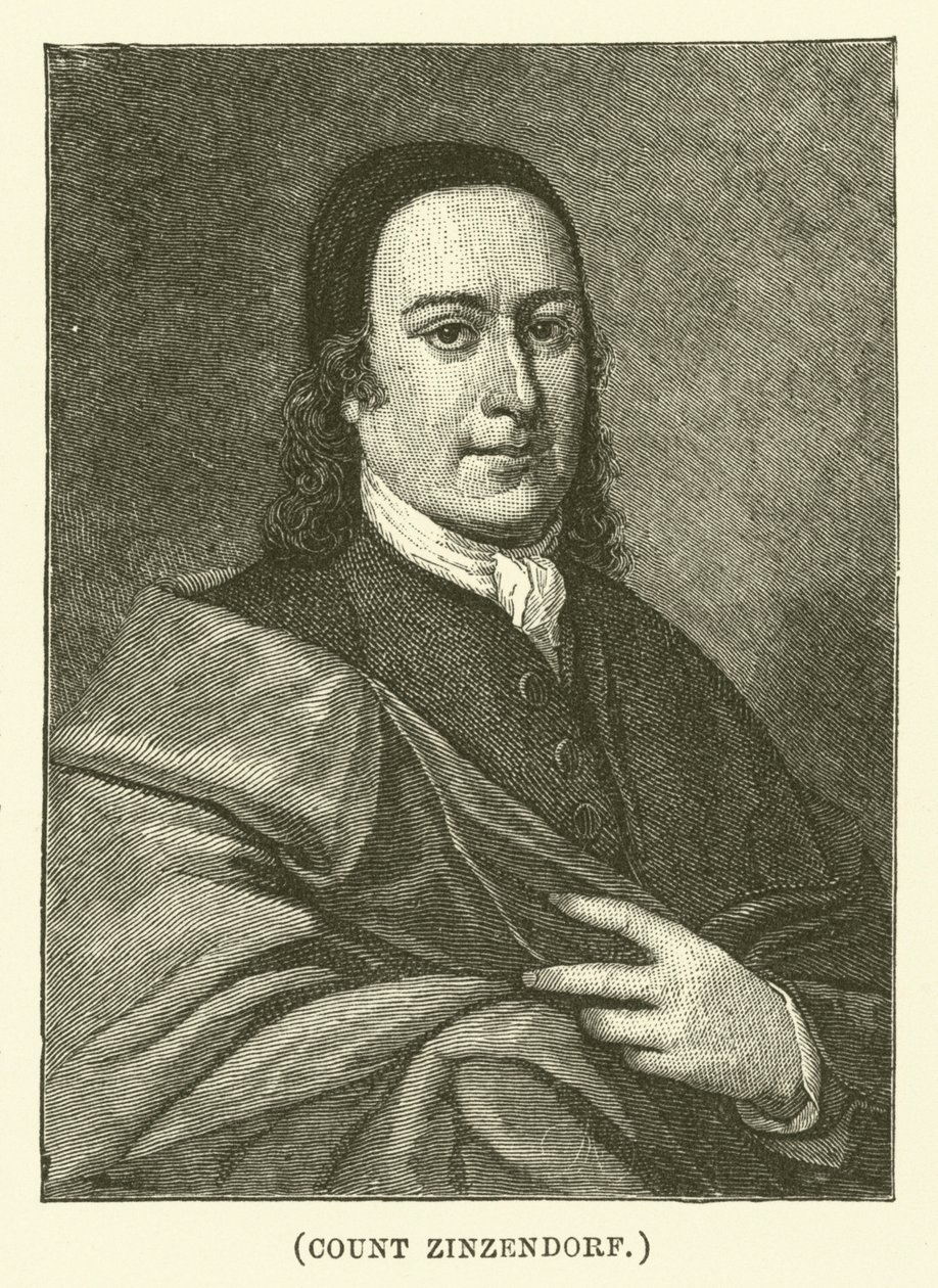 Count Zinzendorf (engraving) by English School