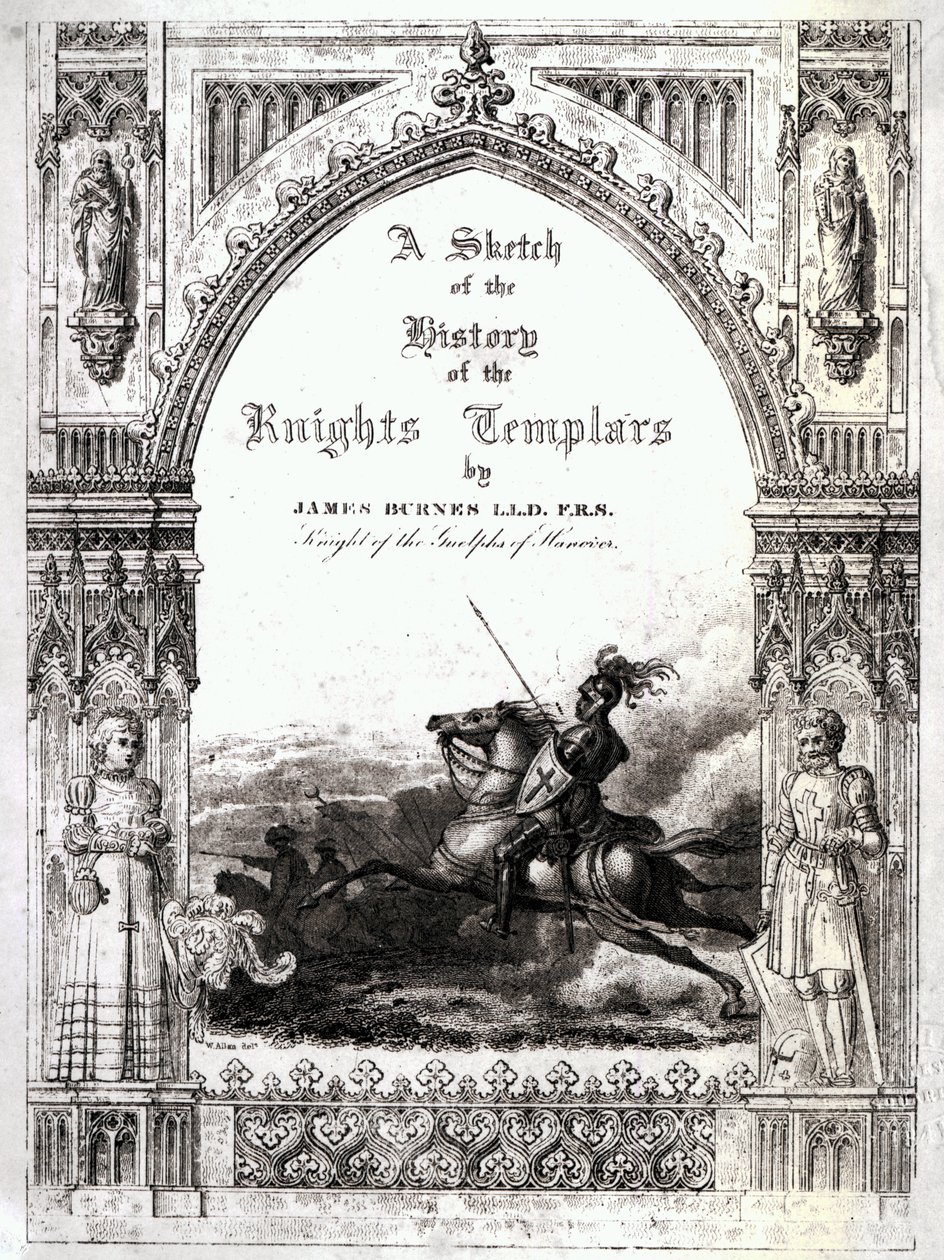 Cover of A Sketch of the History of the Knights Templars, by James Burnes by English School