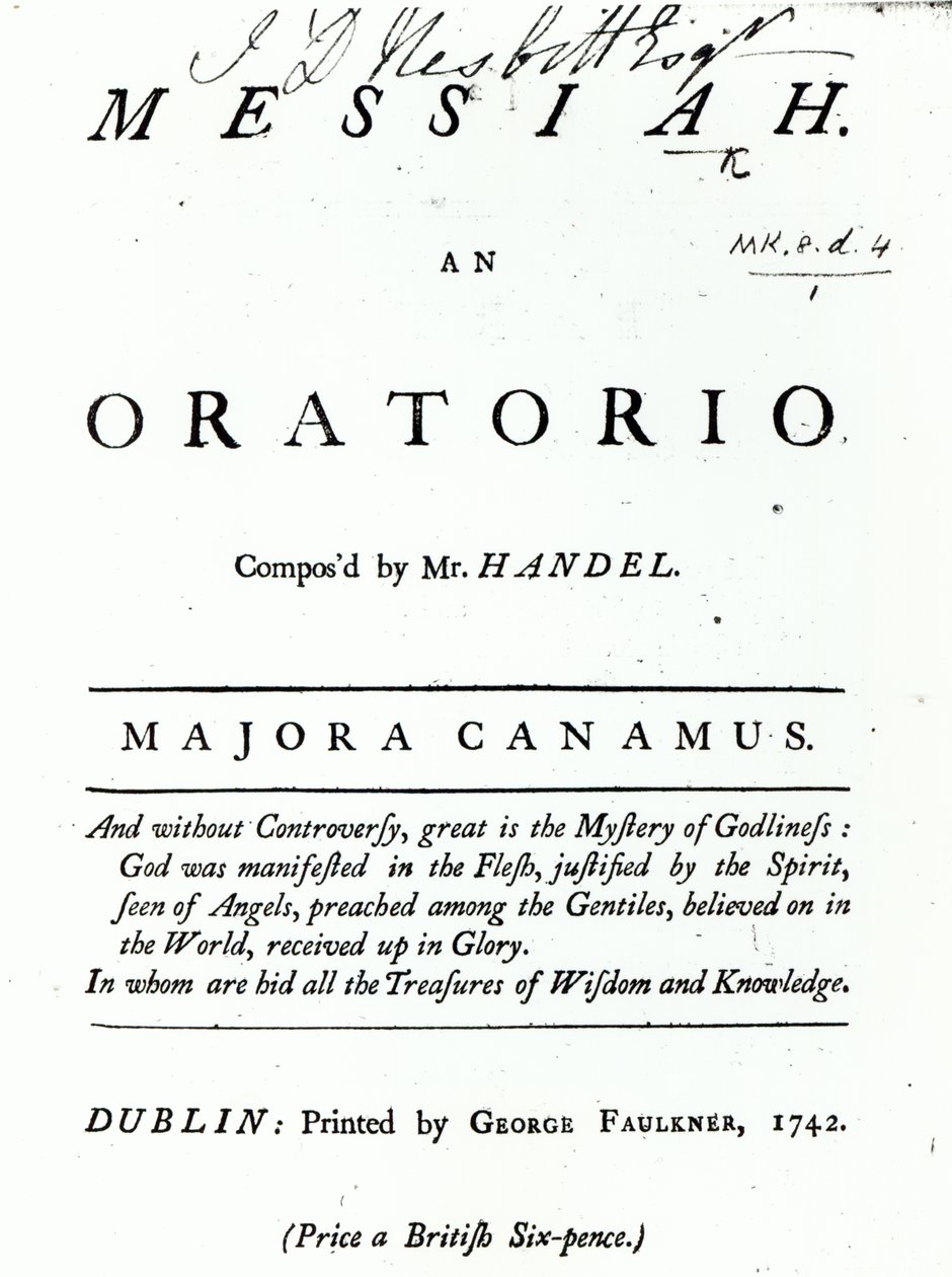 Cover of Sheet Music for Handel
