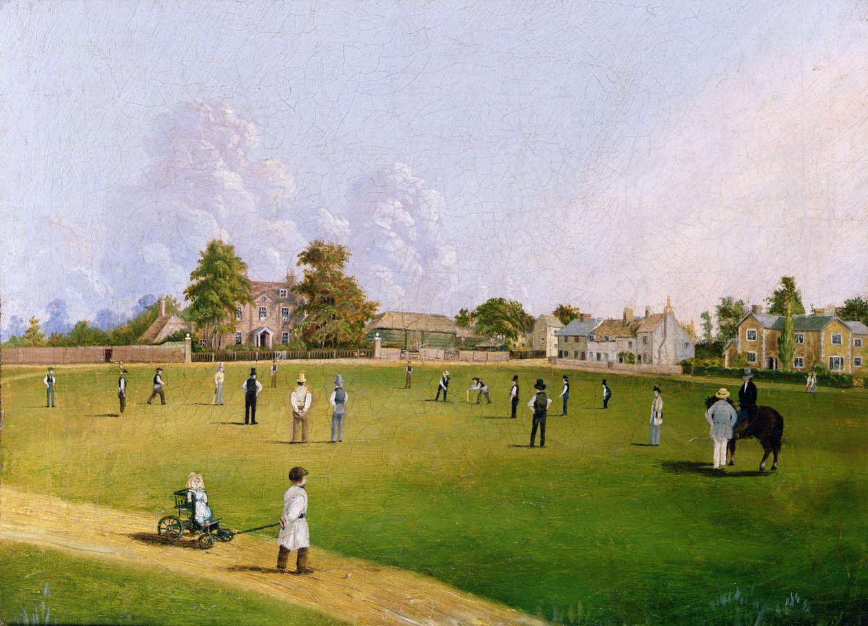 Cricket on Mitcham Green by English School