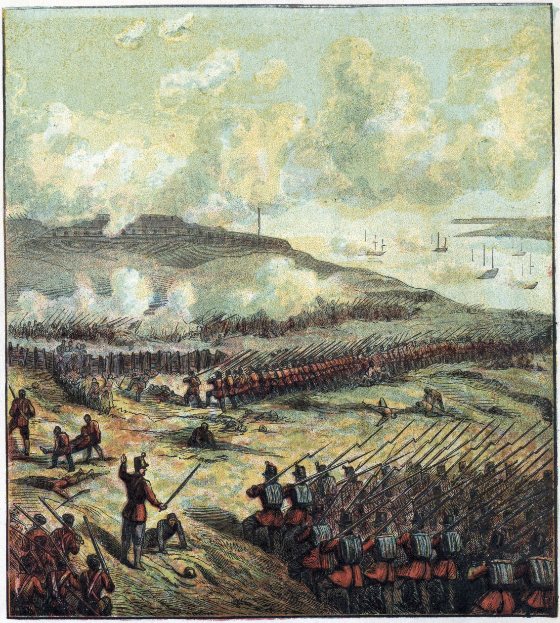 Crimean War (1853-1856): The Battle of Inkerman on 5/11/1854 Between Russia and the British, French and Turkish Coalition Which Won. The Battle of Inkerman by English School