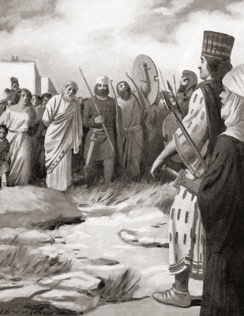 Croesus of Lydia led before Cyrus the Great on the capture of Sardis, c.546 BC, from Hutchinson