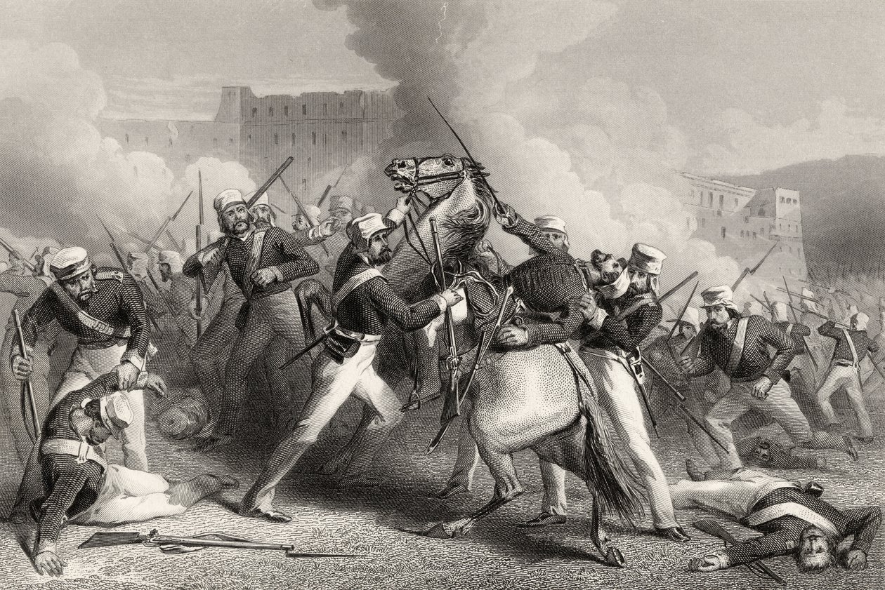 Death of Brigadier Adrian Hope in the Attack on the Fort of Roodmow, 15th April 1858, from 