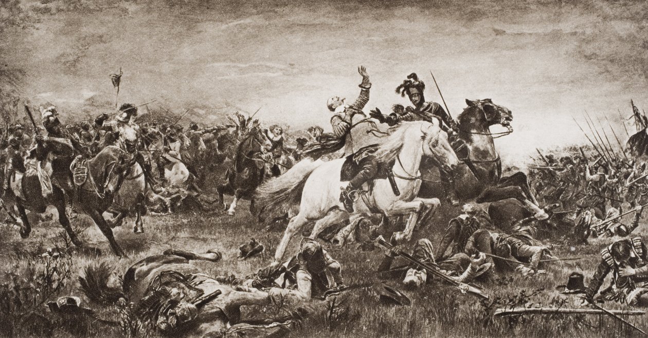 Death of Gustavus Adolphus, illustration from 