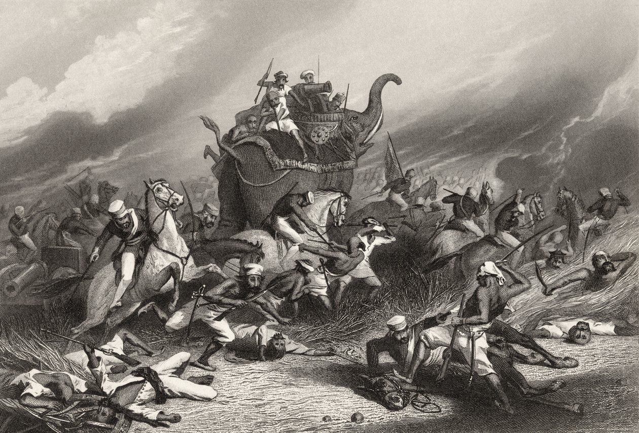 Defeat of the Peishwas army before Jhansi by General Rose on 1st April 1858, from 