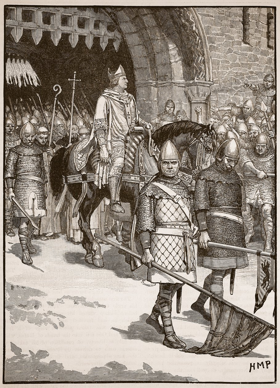 Departure of Bishop Odo from Rochester (Illustration from Cassell