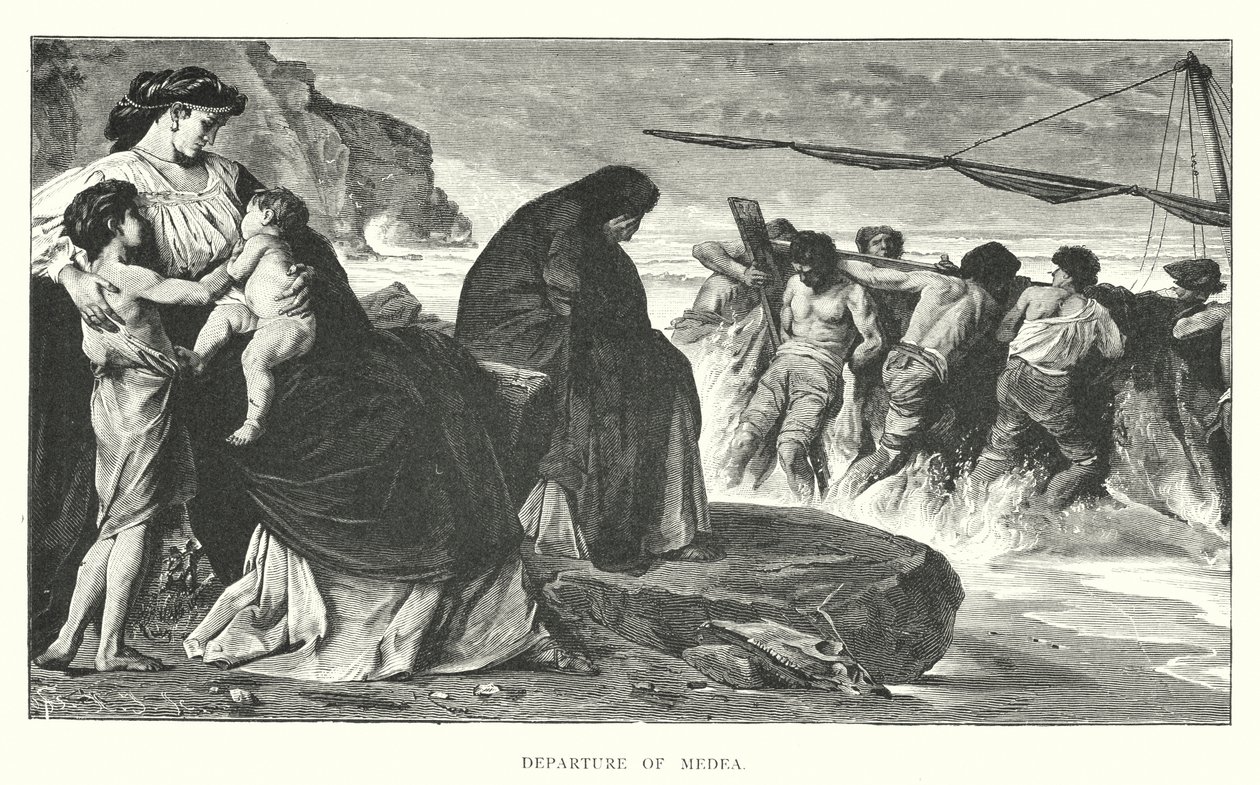 Departure of Medea by English School