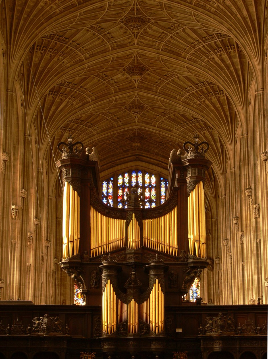 View of the organ and the vaults by English School