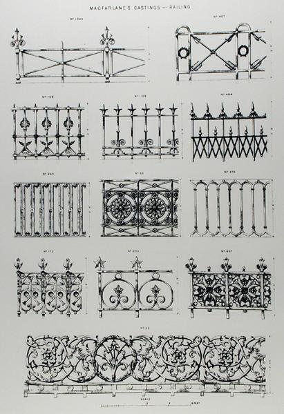 Designs for Cast-Iron Railings, from 