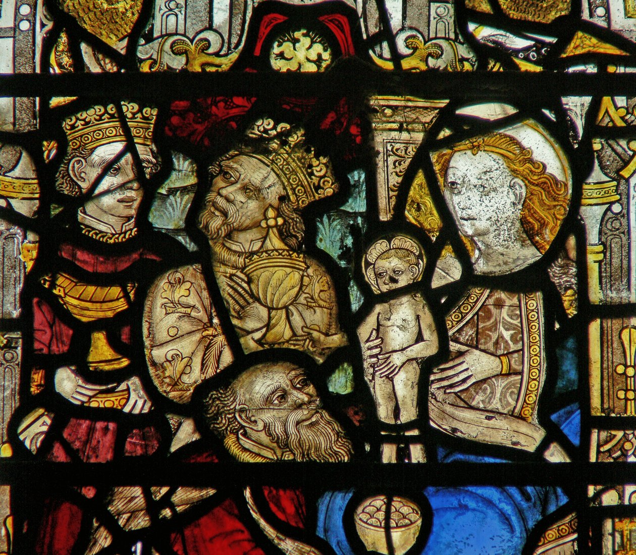 Detail (Adoration of the Magi) by English School