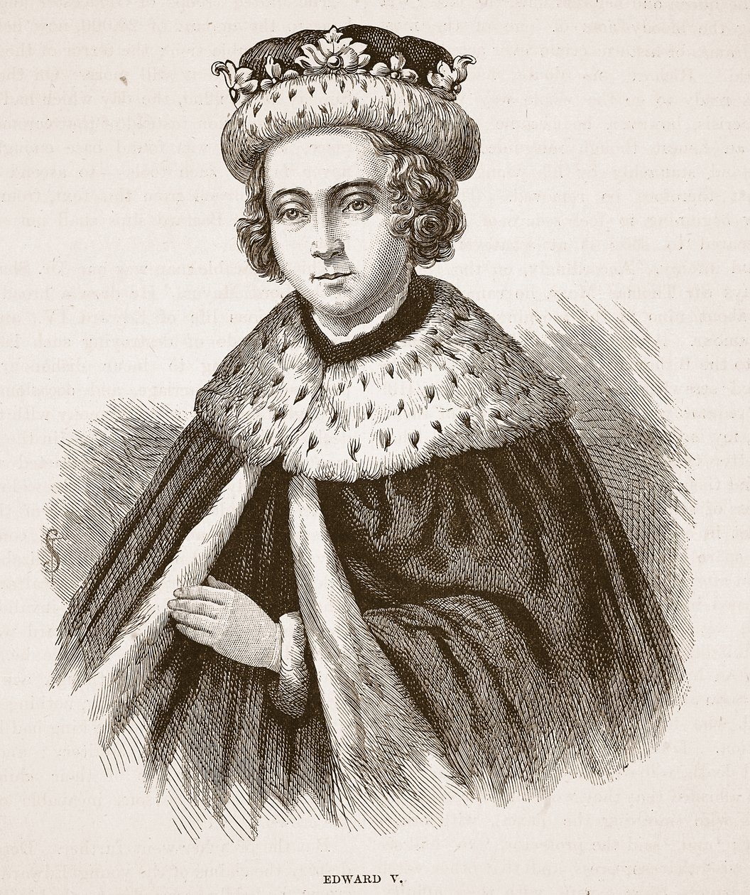 Edward V, Illustration from Cassell