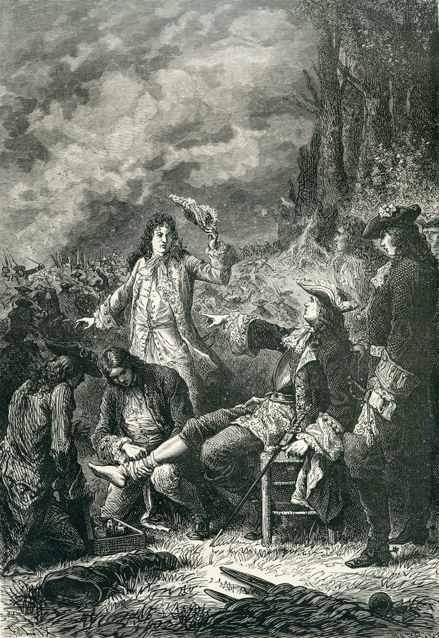 Edward Villiers Wounded at the Battle of Newbury by English School