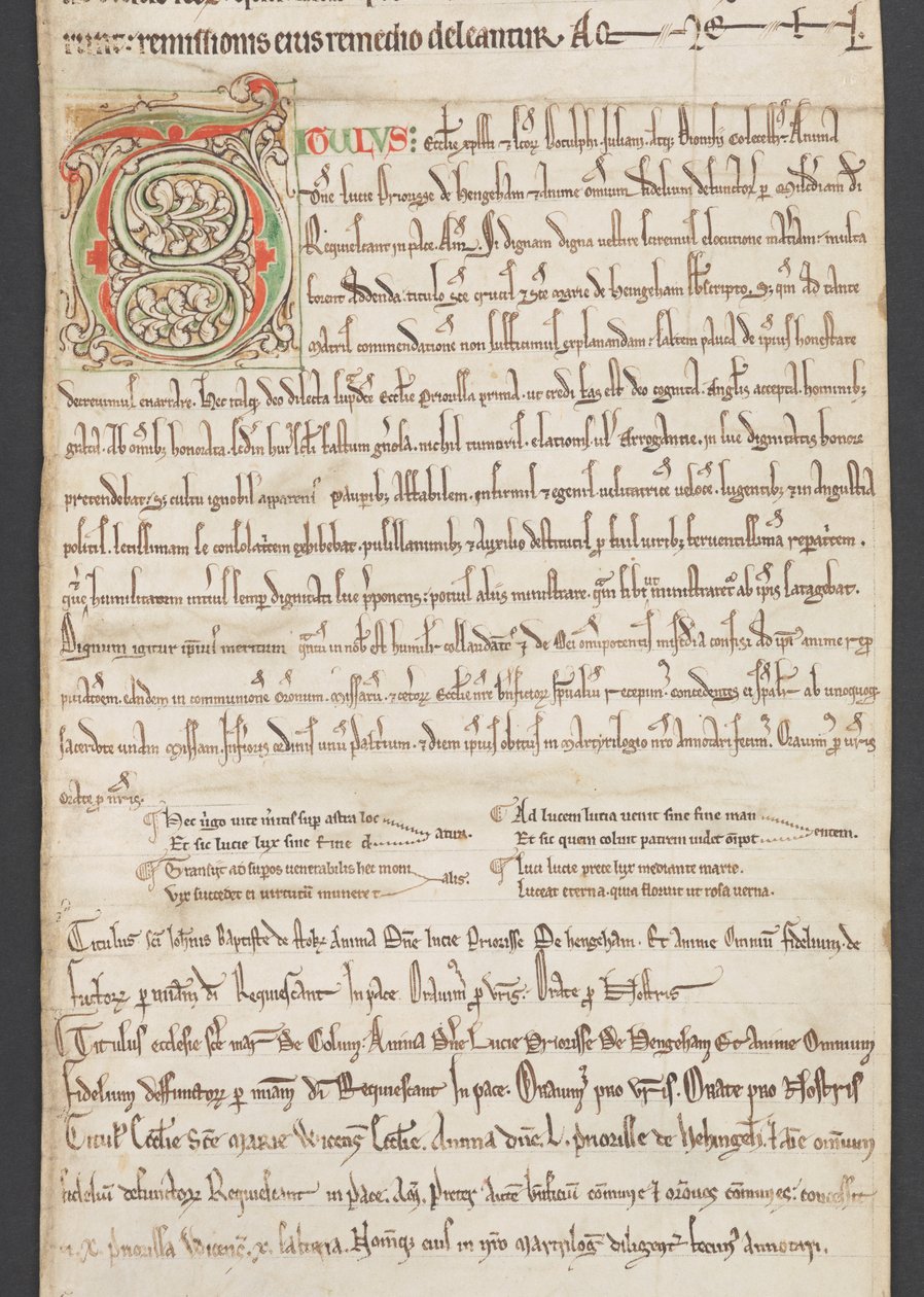 Egerton Manuscript 2849, Membrane III, c.1225-30 by English School