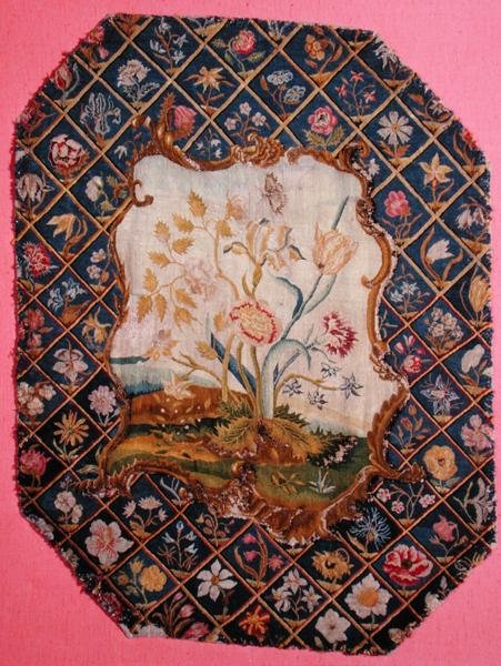 Embroidery from a Firescreen or Chair Back, Mid-18th Century by English School