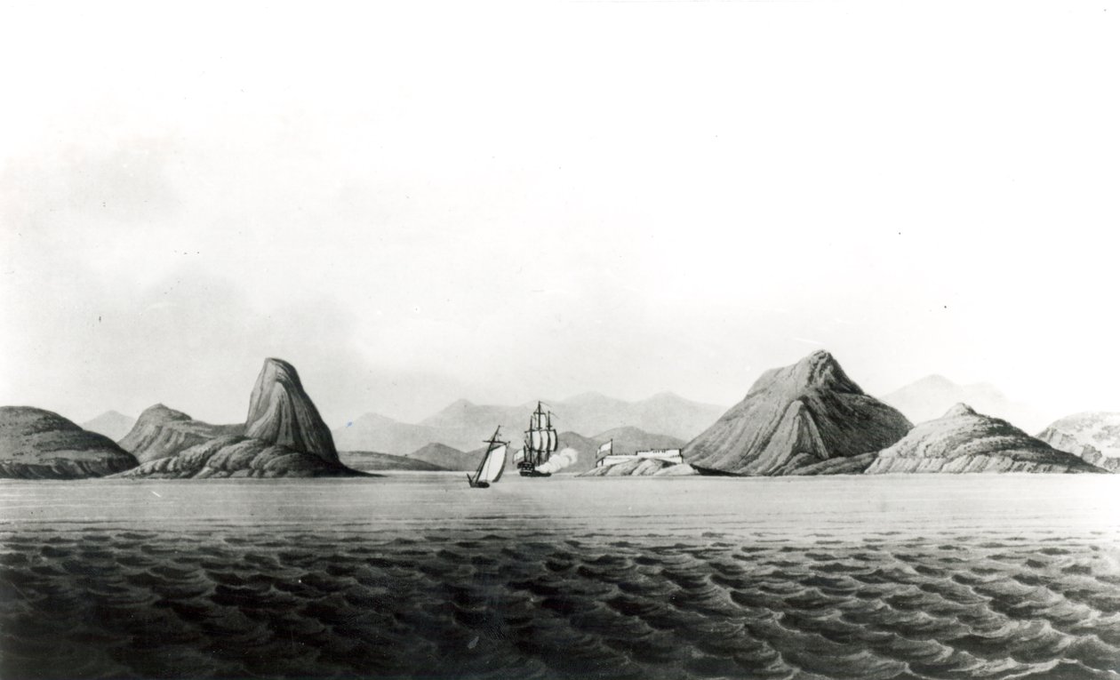 Entrance of the Harbour of Rio de Janeiro by English School
