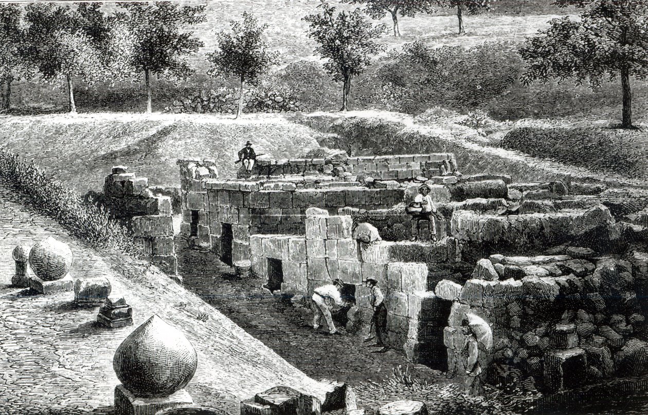 Etruscan Tombs excavated by Signor Mancini at Orvieto by English School