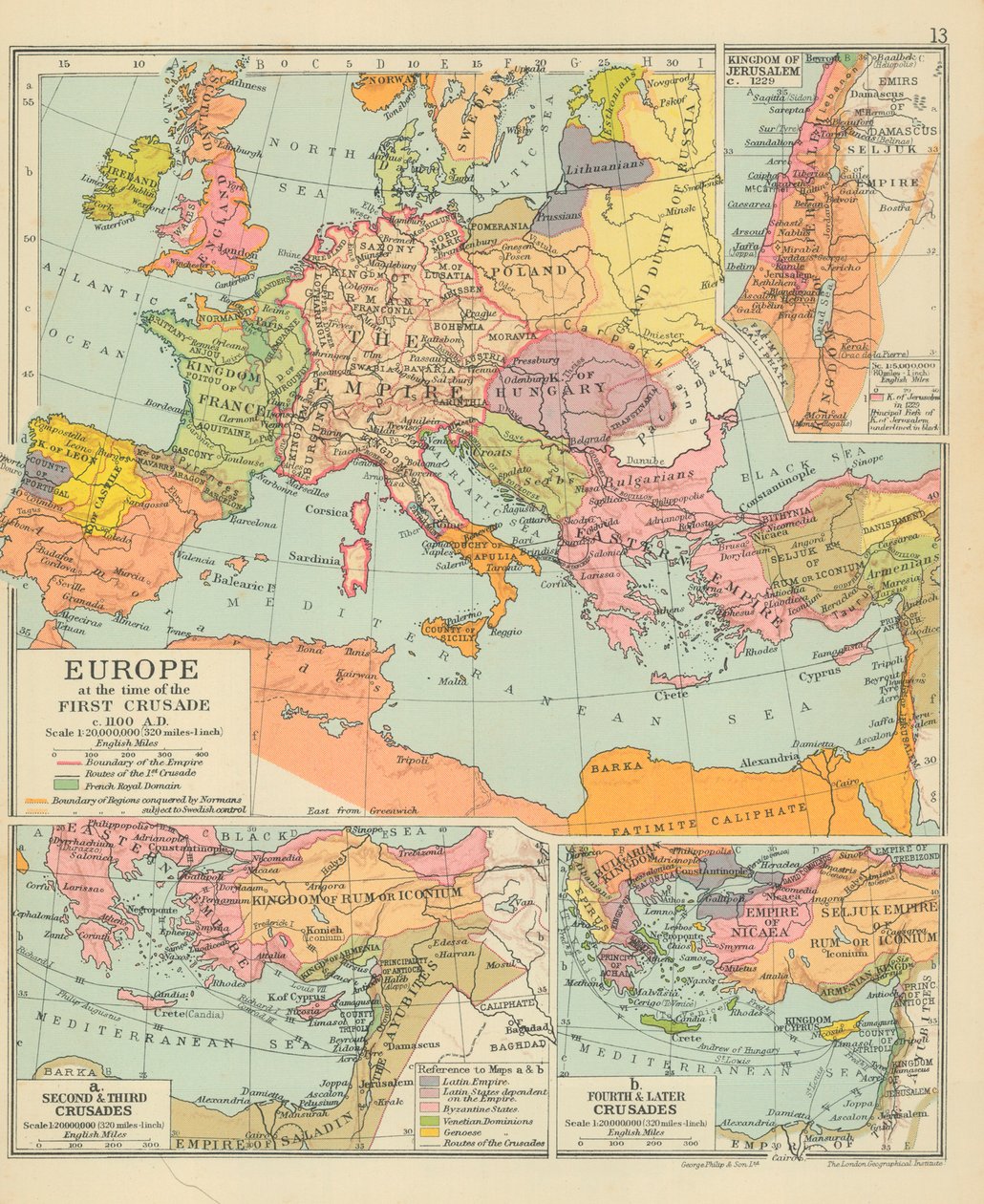 Europe at the Time of the First Crusade c 1100 AD by English School