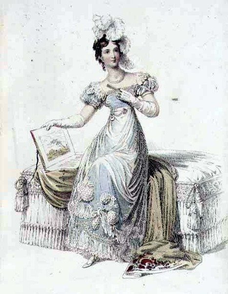 Evening Dress, Fashion Plate from Ackermann