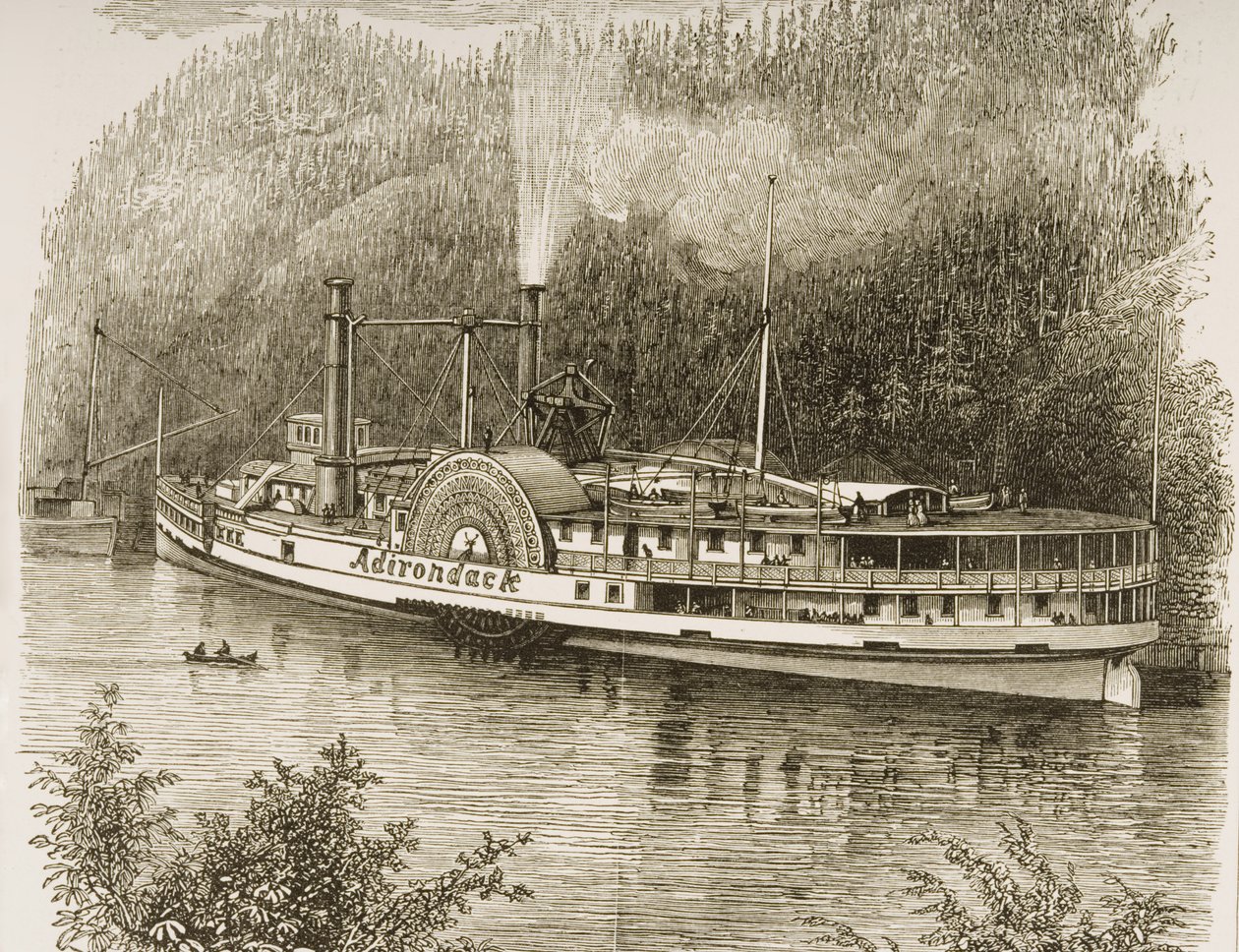 Excursion steamer on the Hudson River, in c.1870, from 