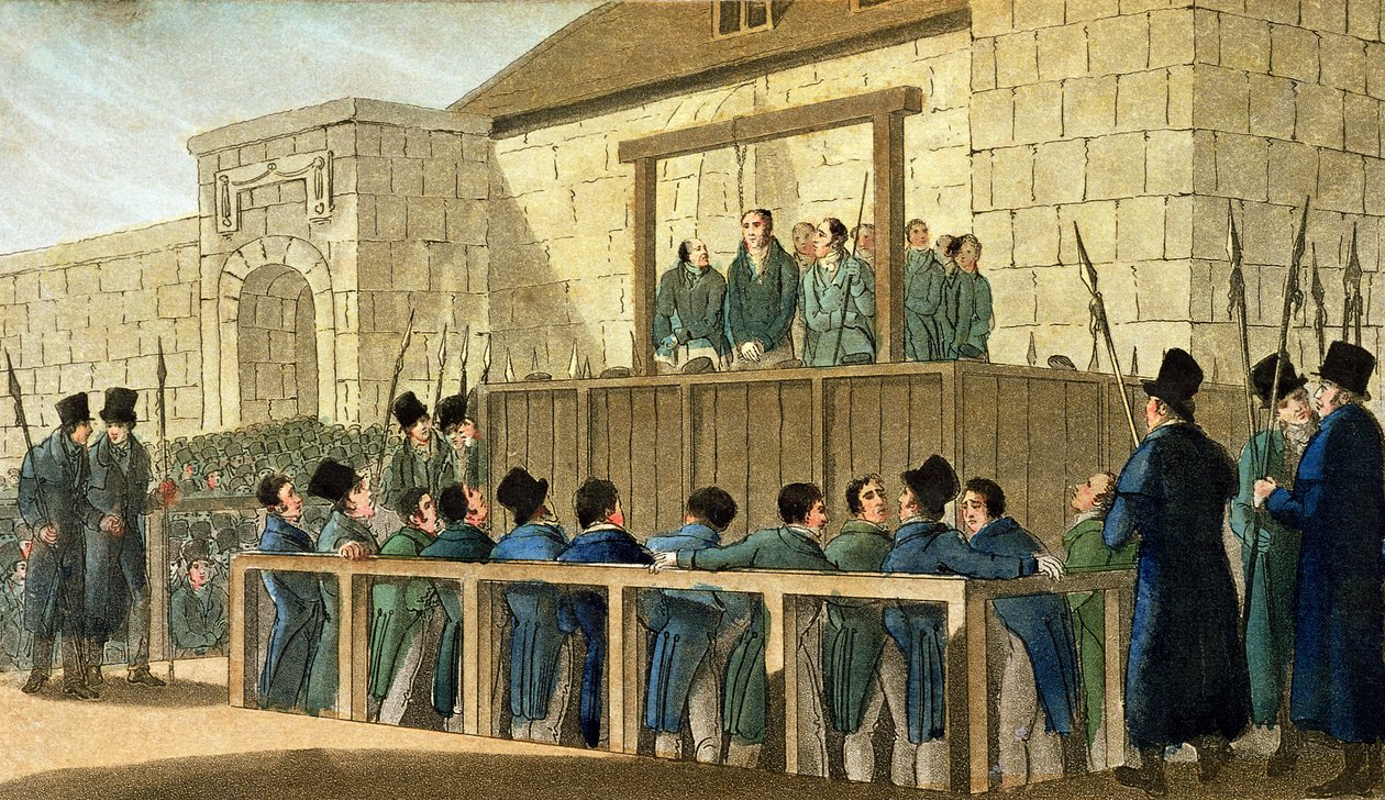Execution of John Thurtell at Hertford Jail in 1824 by English School
