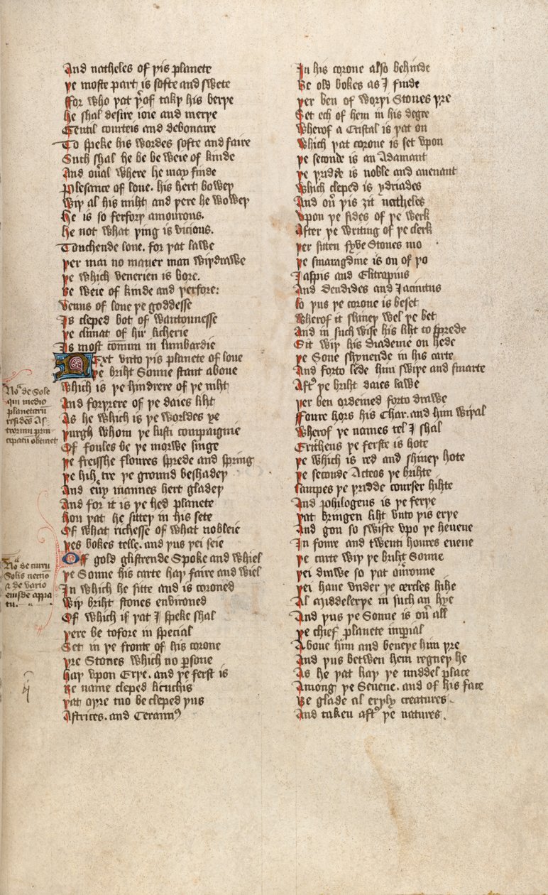 F151r from Ms New Coll 266, De confessio amantis by John Gower by English School