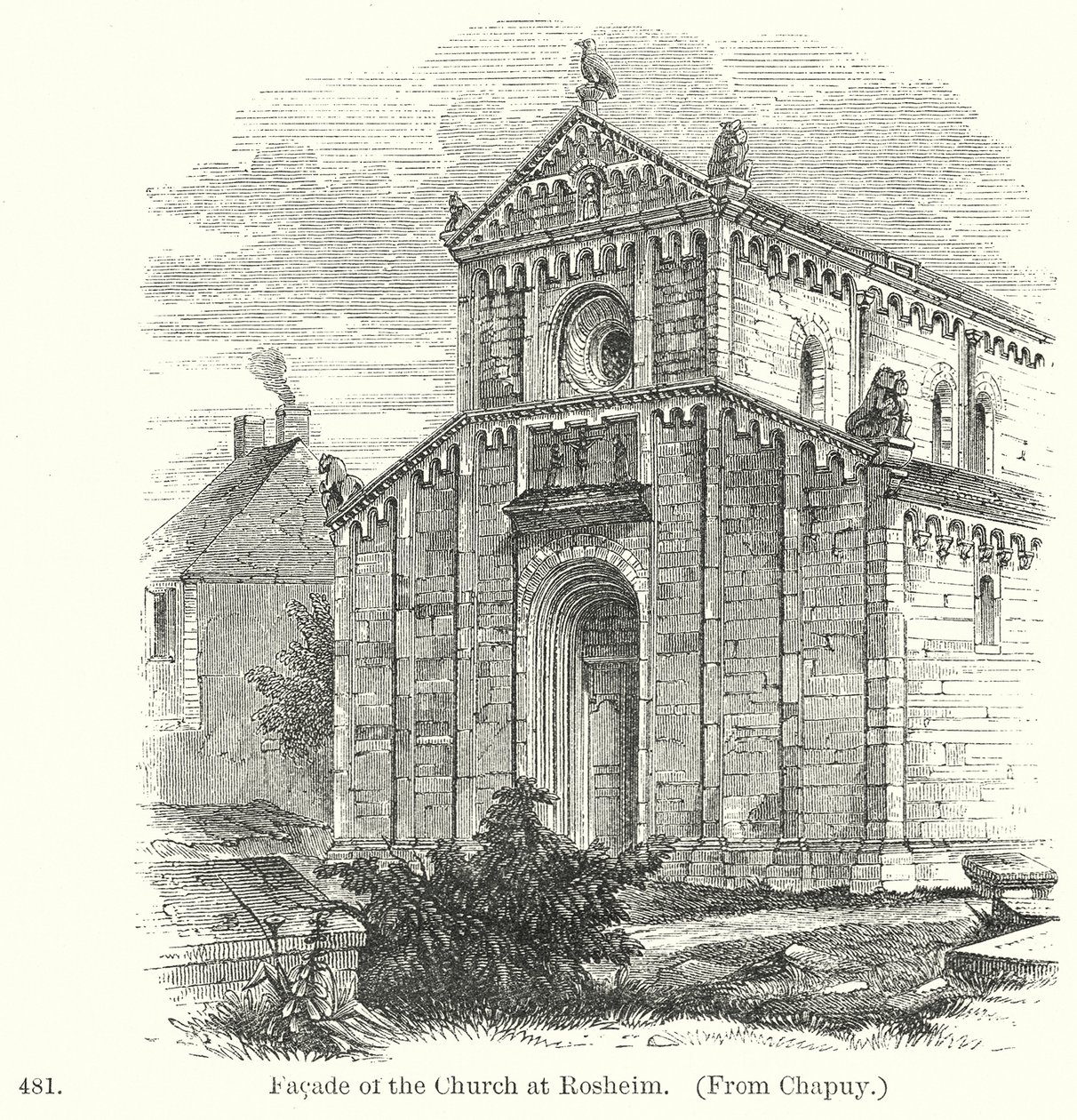 Facade of the Church at Rosheim by English School