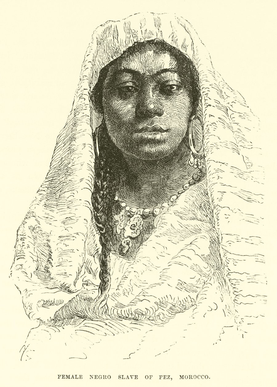 Female Negro slave of Fez, Morocco by English School