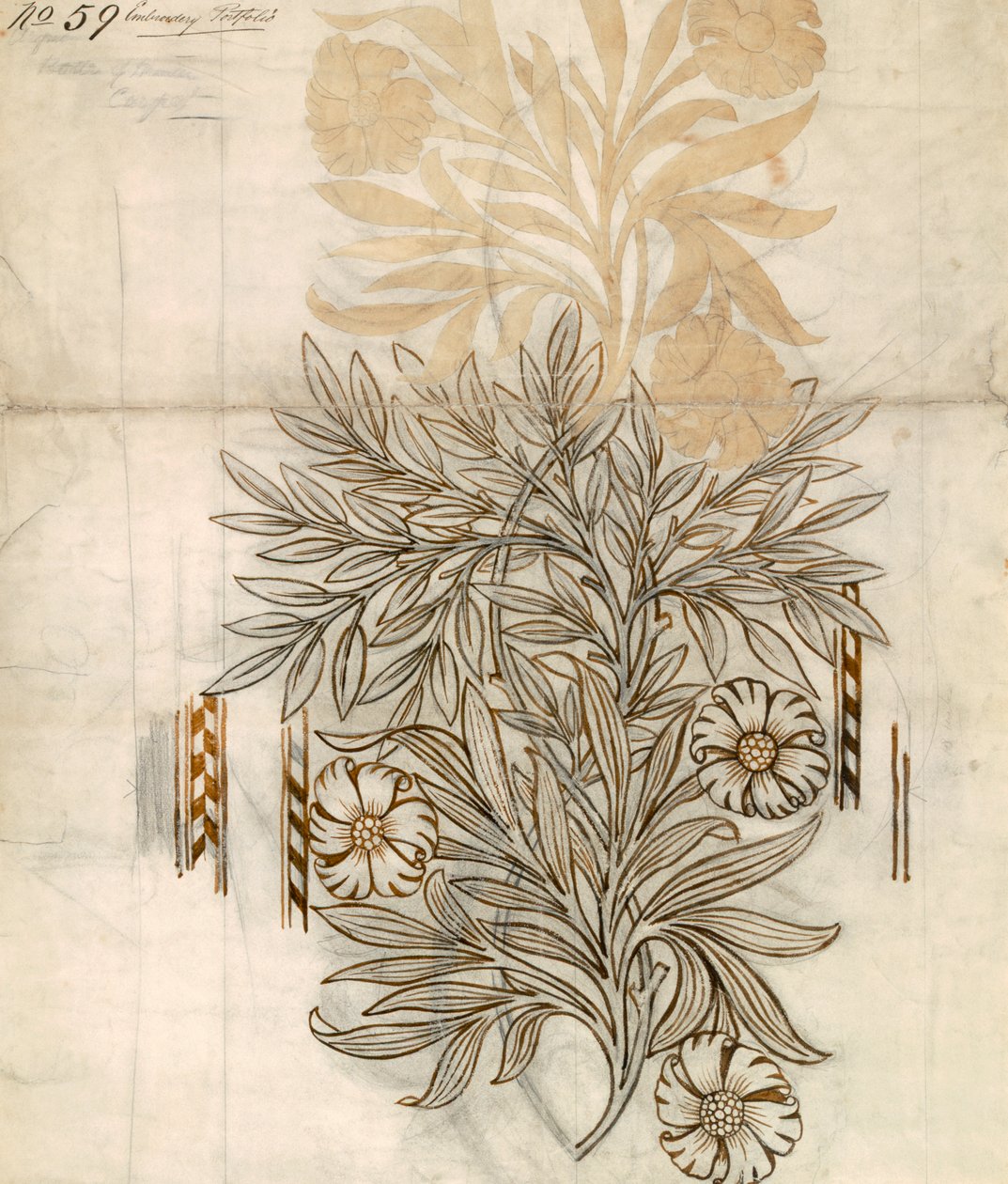 Floral textile design for Morris and Co. by English School