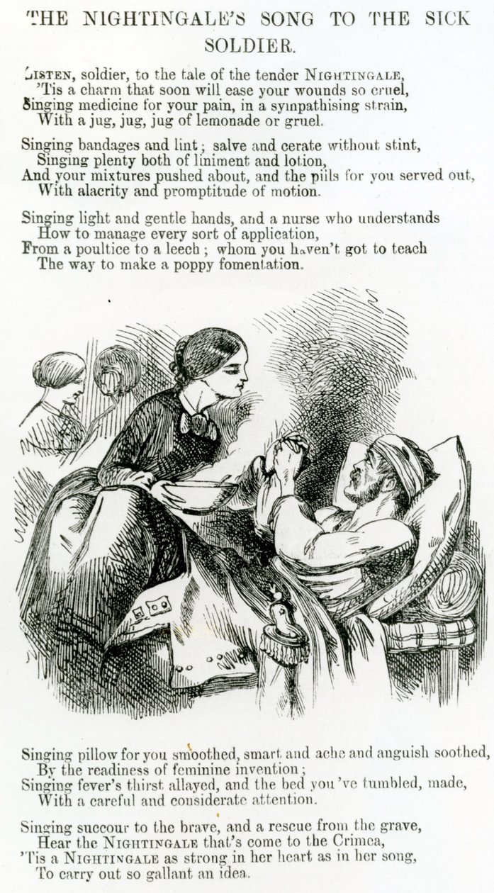 Florence Nightingale Tending a Sick Soldier in the Crimea by English School