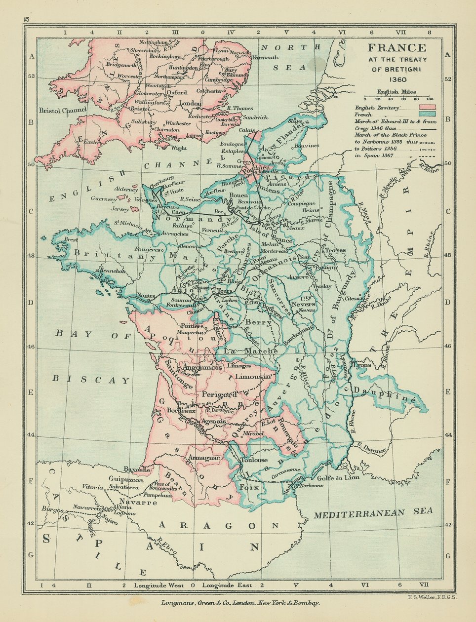 France at the Treaty of Bretigni by English School