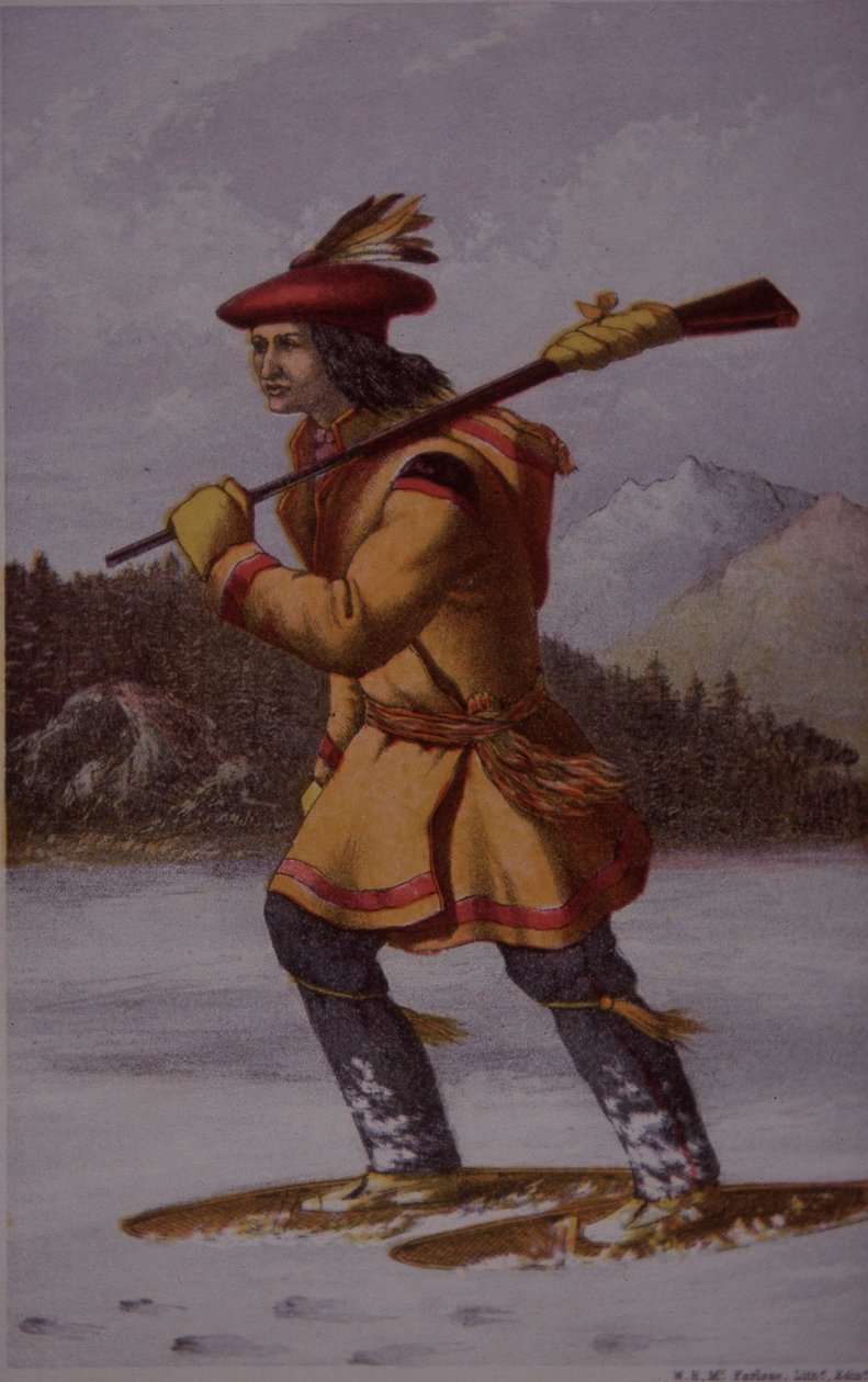 French Fur Trapper in Canada in 18th century by English School