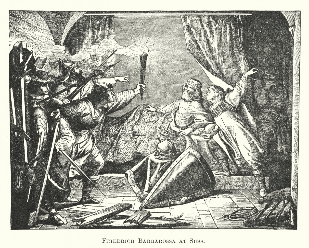 Friedrich Barbarossa at Susa by English School